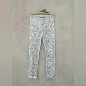 NWT Joyfolie Juno Sequins Leggings in Silver